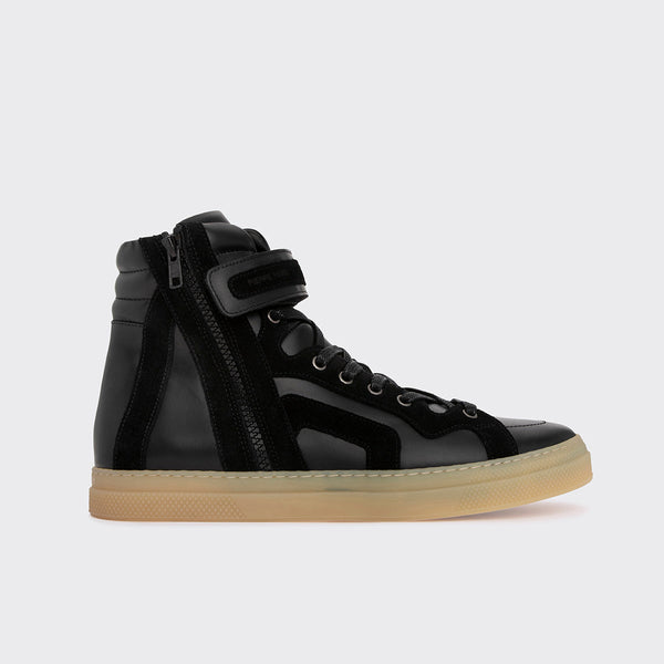112 high-top sneakers for men in black suede leather — PIERRE HARDY